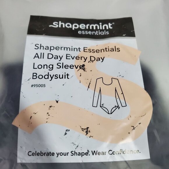 Shapermint Allday Everyday Long Sleeve Bodysuit Women Size 4XL Plus NWT Scoop - Picture 8 of 12